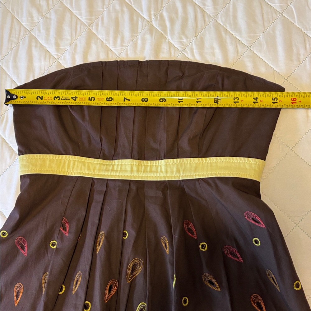 Tabitha Brown Strapless Dress with Embroidered Floral Detail - Picture 8 of 12